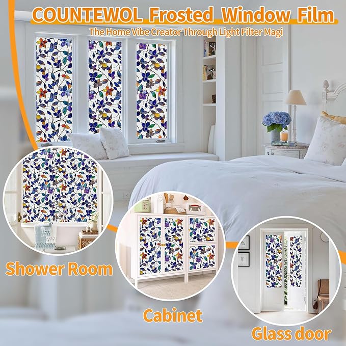 Window Privacy Film Stain Glass Window Film Rainbow Window Film Window clings - Image 6