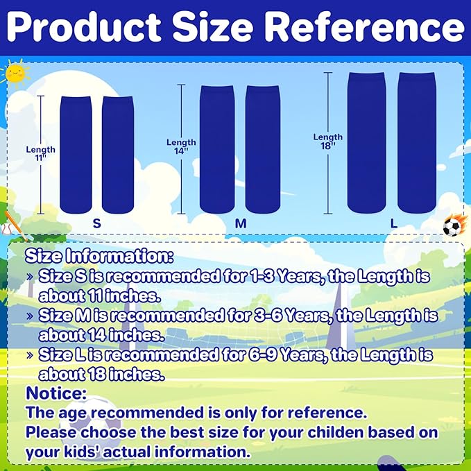 qikqik Toddler Soccer Socks Kids Soccer Socks Boys Baseball Sock Youth Football Sock Girls Softball Accessories Team Sports