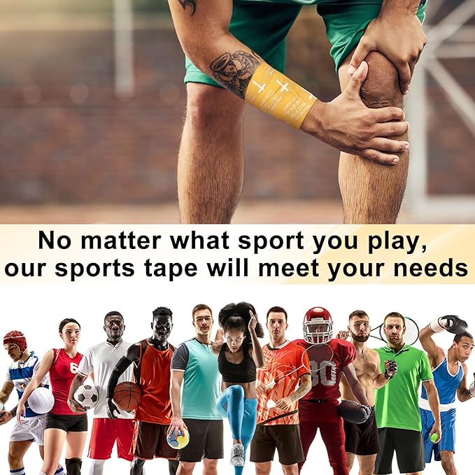 MiniInflat 2 Pcs Christian Cross Athletic Tape Sports Tape 2in x 23ft Religion Jesus Wrist Wrap for Soccer Football Baseball, Gift for Graduation Teacher Nurses Week Pentecost(Yellow,Proverbs)