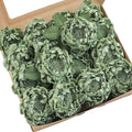 Floroom Artificial Flowers 16pcs 4" Elf Green Blooming Peonies Real Looking by Floroom