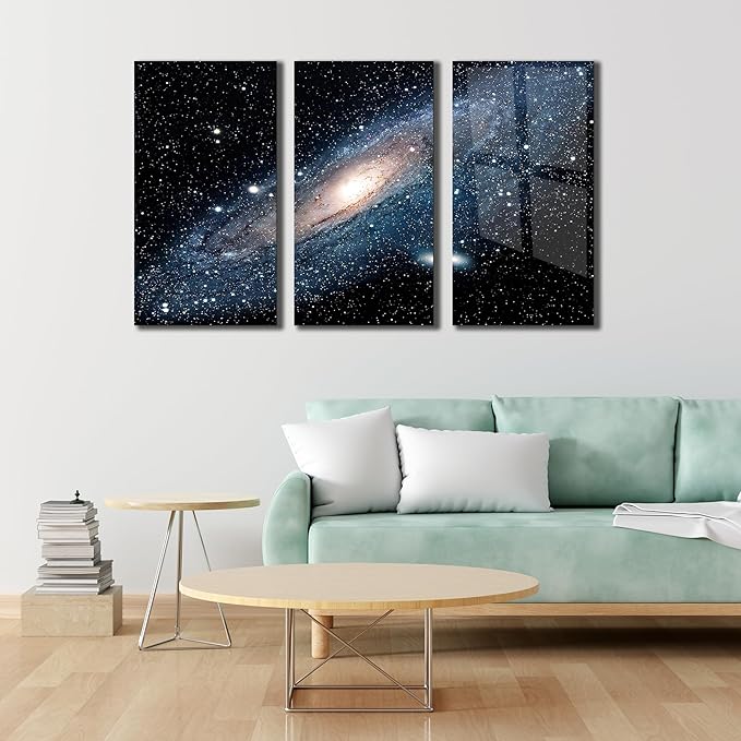 SpiritualHands Andromeda Space Galaxy Glass Wall Art Painting - Image 4