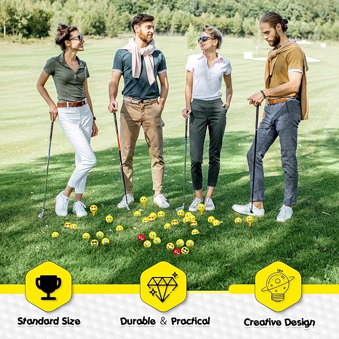 MiniInflat 18 Pcs Funny Golf Balls Gifts Set 12 Humor Golf Balls and 6 Tees for Men Women Coworkers Employees Golfers Birthday Retirement