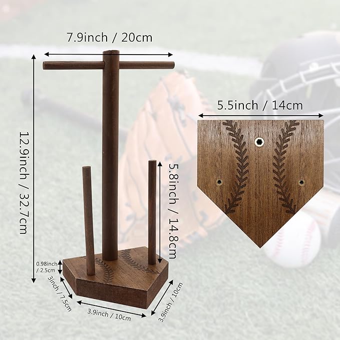 Baseball and Softball Ring Holder for Softball Sports Jewelry,Championship Ring Display Case for Baseball Drip,Jewelry Organizer for Baseball Accessories and Necklace,Sport Bracelet