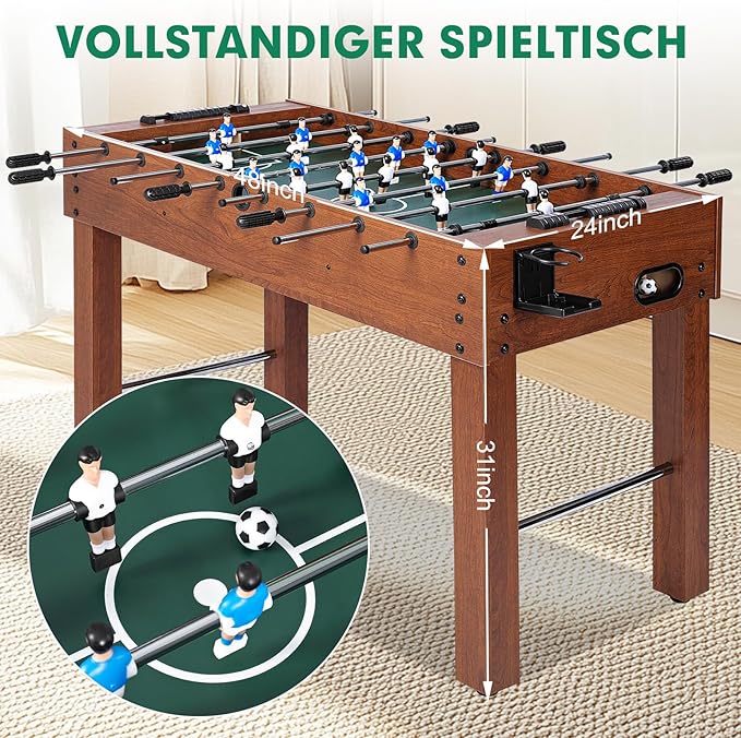 Foosball Table 48in, Competition-Sized Game Table - Image 5