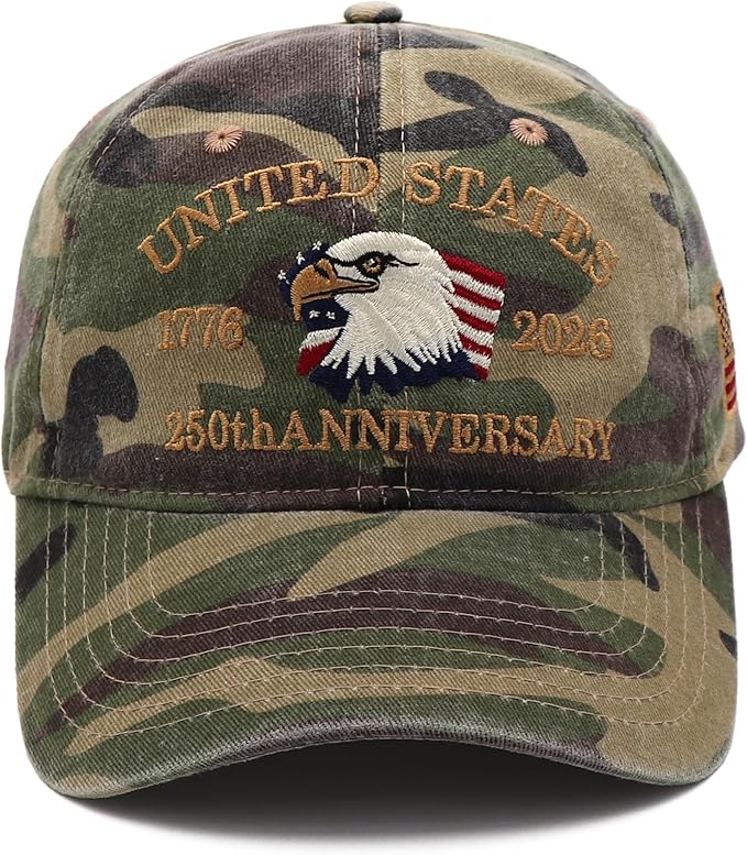 United States 250th Anniversary Hat, USA Baseball Cap 1776-2026 American Eagles Hat Patriotic Embroidered Hats for Men Women