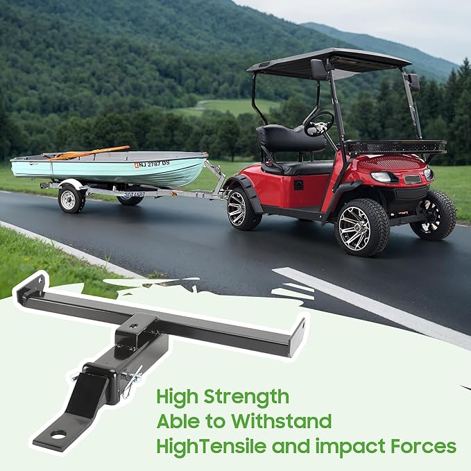 10L0L Golf Cart Bumper Trailer Hitch Suitable for EZGO RXV 2008+ Models,Trailer Hitch Fit for Golf Cart Backseat Footrest