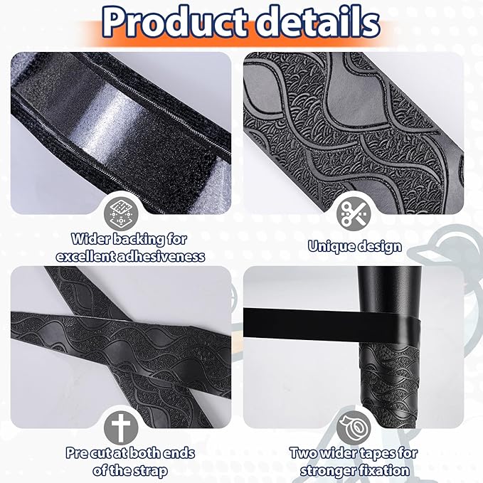 Baseball Bat Grip Tapes 1.5mm Precut and Full Adhesive Softball Grip Tape,Non-Slip Baseball Bat Wrap Tape Religious Cricket Batting Tape Replacement