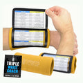 Sports Unlimited Youth Triple Wrist Coach, Football Wristbands for Plays, Baseball Wristbands, QB Arm Bands
