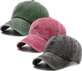3 Pack Washed Plain Vintage Baseball Cap Cotton Adjustable Twill Bulk Low Profile Classic Dad Hat for Men/Women
