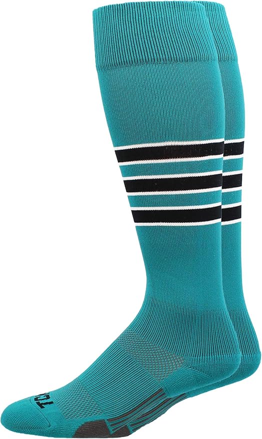 MadSportsStuff Softball Socks Baseball Socks | White & Team Colors | USA Made | Sizes for Girls, Youth Boys, Men & Women
