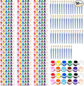 OLINGYOU 50 Pack Mini Acrylic Paint Set, 12 Colors Washable Paint Strips by OLINGYOU
