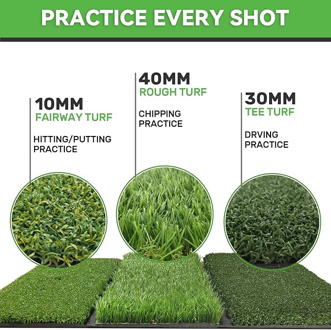 Golf Hitting Mat, Golf Training Mat for Swing Path Feedback Detection Batting,Extra Replaceable Golf Practice Mat, Golf Gifts for Men Women for Home Indoor Outdoor