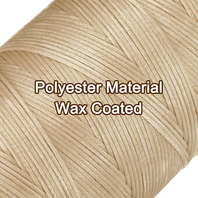 uxcell 150D 0.8mm Flat Waxed Thread 284 Yards Polyester Leather Sewing Waxed - Image 4