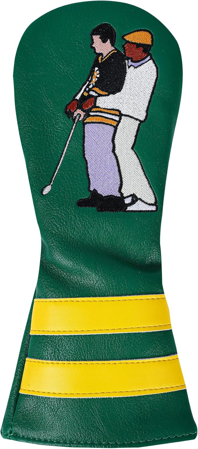 Funny Golf Head Covers - Leather Driver Headcover, Fairway Wood, and Hybrid Covers - Inspired Design with Premium Embroidery - Unique Golf Gift & Accessories for Men and Women Golfers