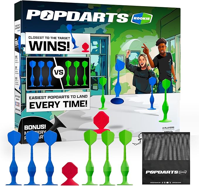 Popdarts Game Rookie Pack – Beginner-Friendly Suction Cup Dart Game by Popdarts