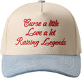 MIRMARU Two-Tone Vintage Canvas Trucker Hats for Men & Women, Adjustable Size Baseball Caps with Trendy Embroidered Design