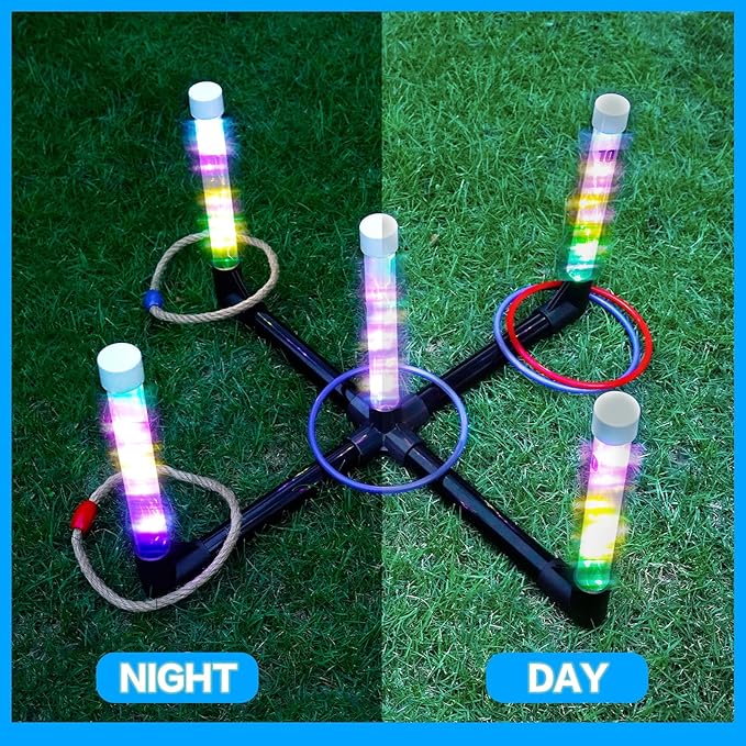 Outdoor Games Ring Toss Games Glow in Dark, Yard Games - Image 3