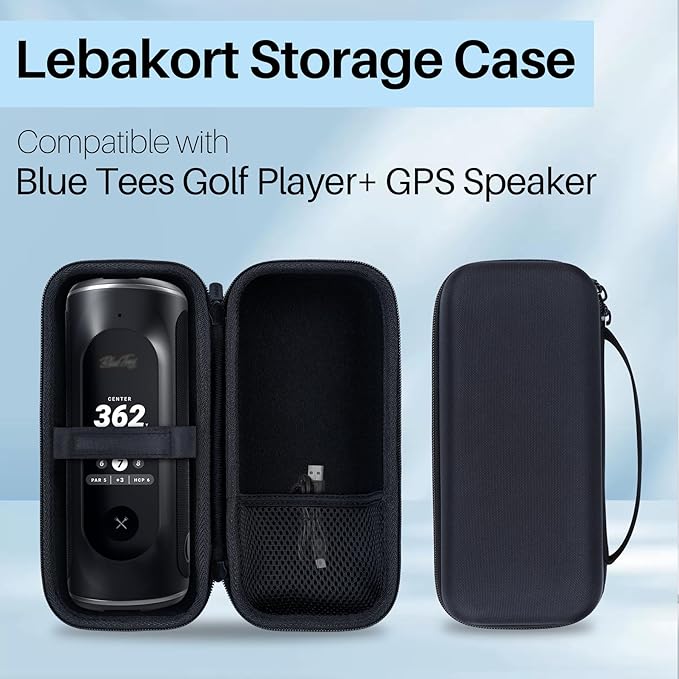 Lebakort Hard Case Compatible with Blue Tees Golf Player+ GPS Speaker (Black Case)