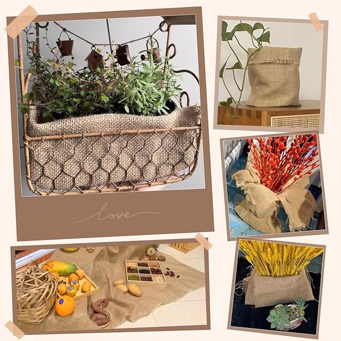 40" x40 Feet Premium Natural Burlap Fabric Roll – Multipurpose - Image 5