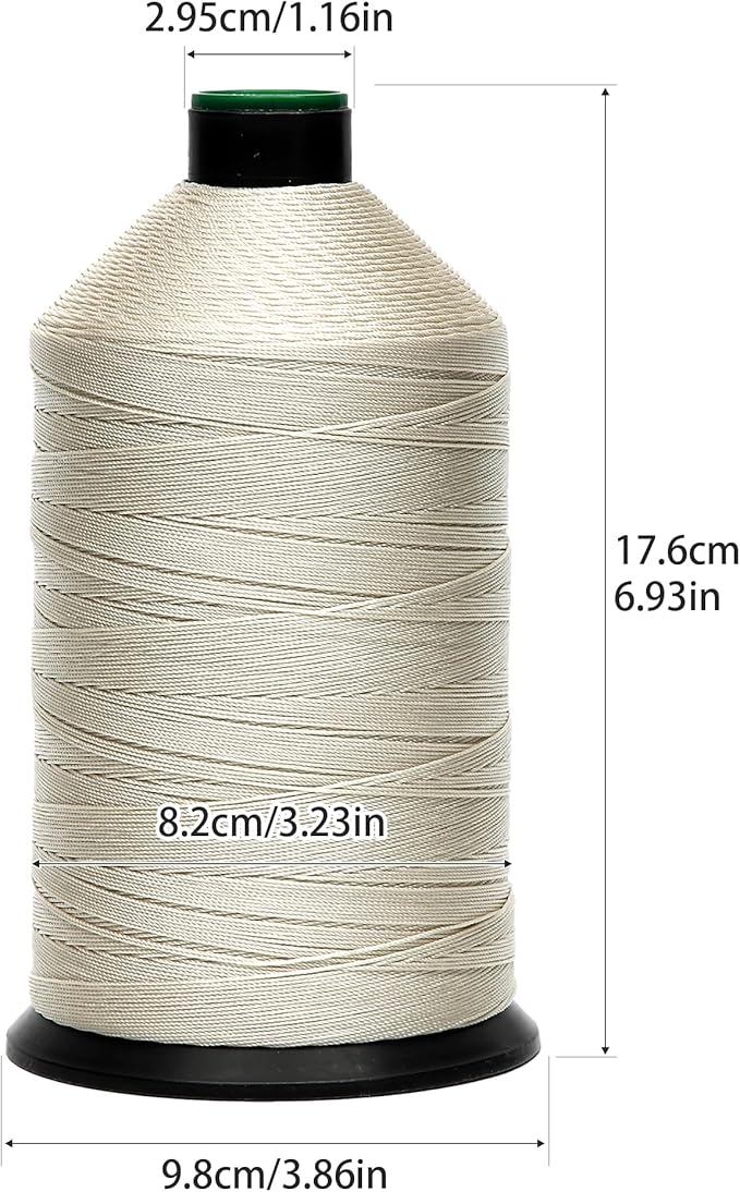 Extra Strong Bonded Nylon Thread #207 Tex210 – 16 OZ, Versatile Stitching - Image 2