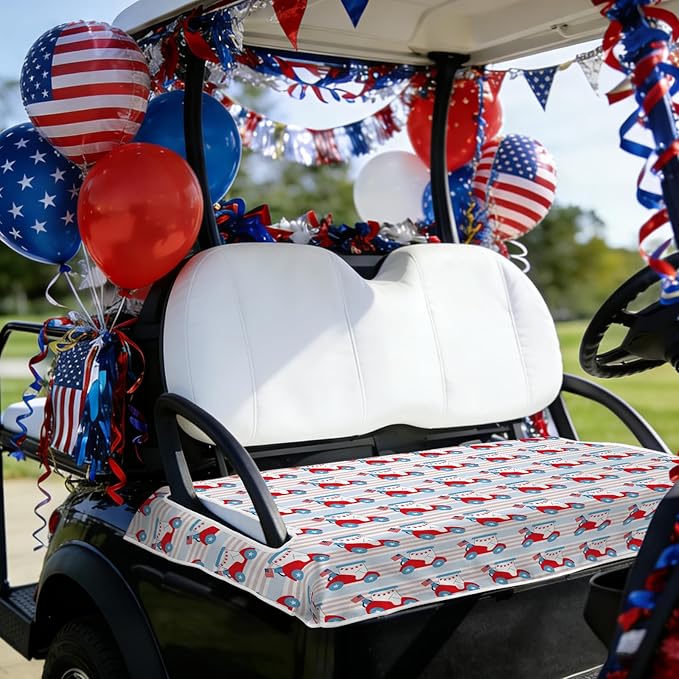 Golf Cart Seat Covers Club Car Golf Cart Accessories for Men Women Golf Carts Seat Towel Blanket 2-Seat Golf Cart Decorations