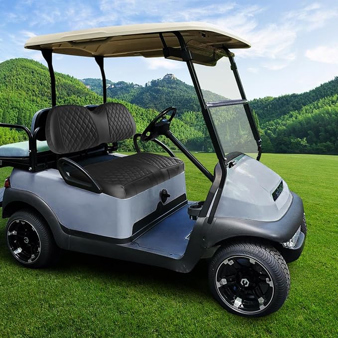 Club Car Precedent Seat Covers Perfect Appearance,Breahtable Leather,Durable Quality,Easy Installation,Economical Way to Upgrade Your Front Golf Cart Seat Covers Club Car