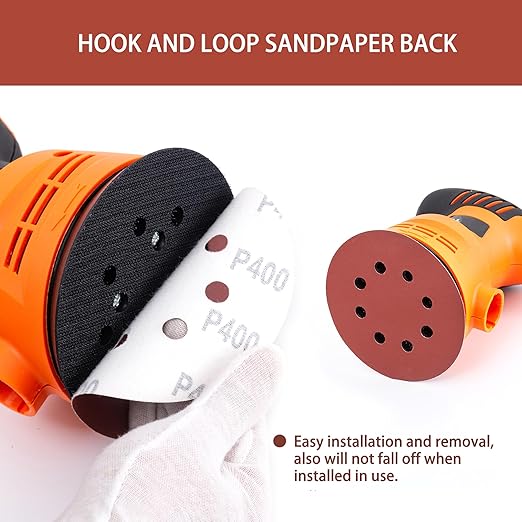 150pcs 400 Grit Sanding Discs, 5-Inch 8-Hole Sandpaper, - Image 4