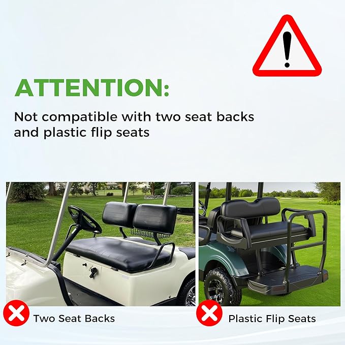 10L0L 2/3-point Golf Cart Seat Belts, 42" Retractable Belts with Bracket Street-Legal Upgrades Fits Most (2+2) /(4+2) Passenger for Yamaha EZGO TXT RXV Club Car DS Golf Carts Front/Rear Seat