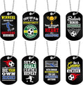 Moukeren 24 Pcs Motivational Dog Tag Necklaces Acrylic Dog Tags with Metal Beaded Chain Encouraging Cheerleaders Gifts for Team Favors
