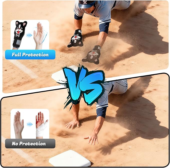 Big Crazy Baseball Sliding Mitt for Youth Sliding Mitt Adult Baseball Sliding Glove Universal Left/Right Hand Drippy Drip Accessory Bulldog Cow Giraffe