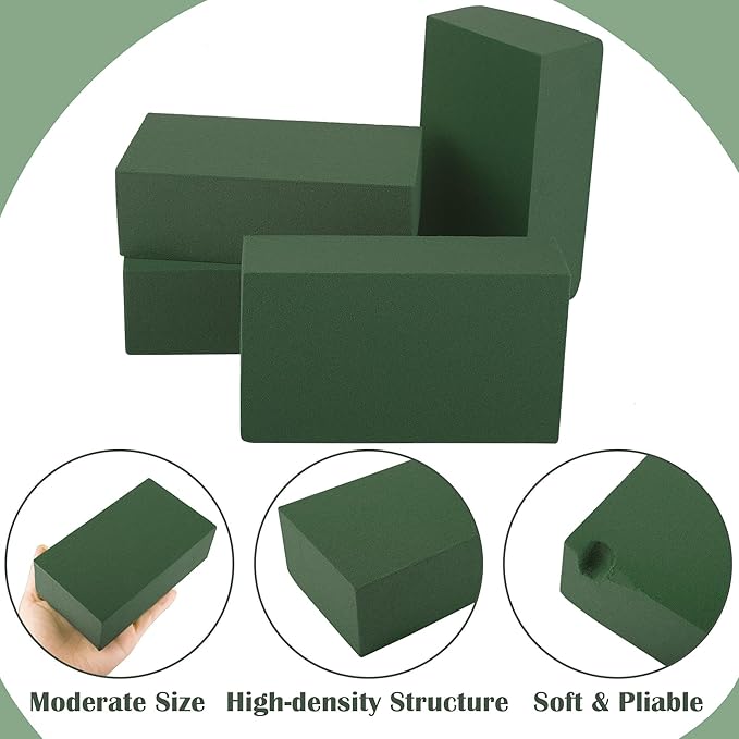 8 Packs Floral Foam Blocks Wet & Dry Floral Foam Bricks 5.5x3.1x1.8 Inch Flower - Image 4