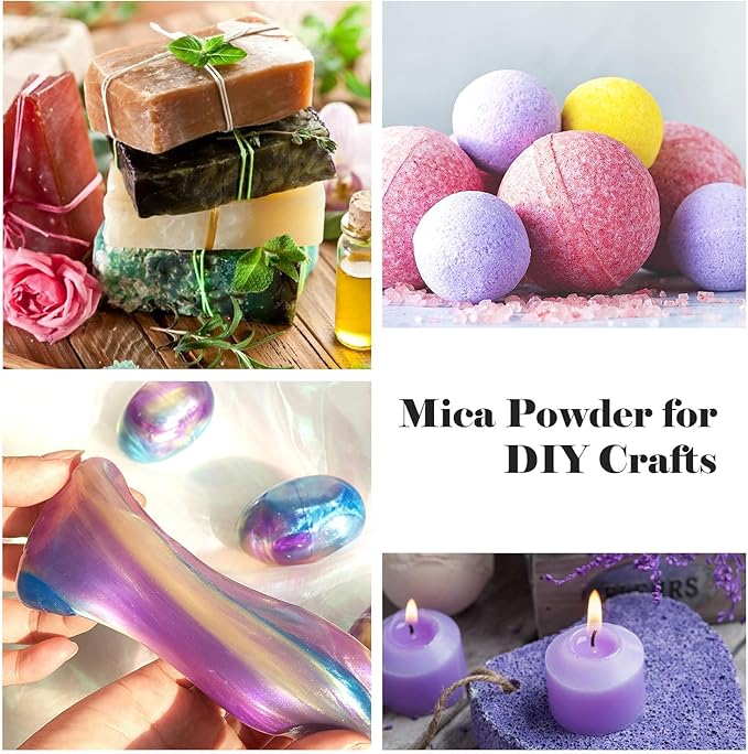 Blue Mica Powder Pigment -Cosmetic Grade Metallic Mica Powder - Image 7
