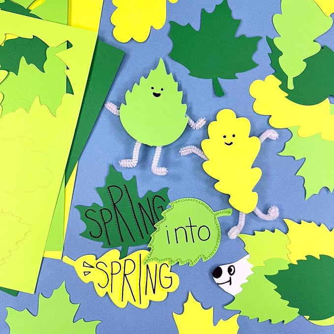 120 Pieces Spring Leaf Paper Cutouts - Image 2