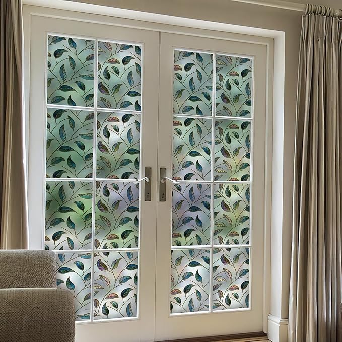 DKTIE Static Cling Decorative Window Film Vinyl Non Adhesive Privacy Film - Image 4
