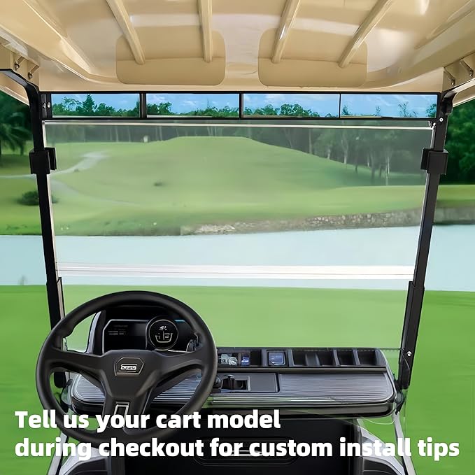 4-Panel Golf Cart Rear View Mirror - Wide Angle Universal Fit for Yamaha/Club Car/EZGO | Golf Cart Mirror | Golf Cart Accessories & Safety Upgrade