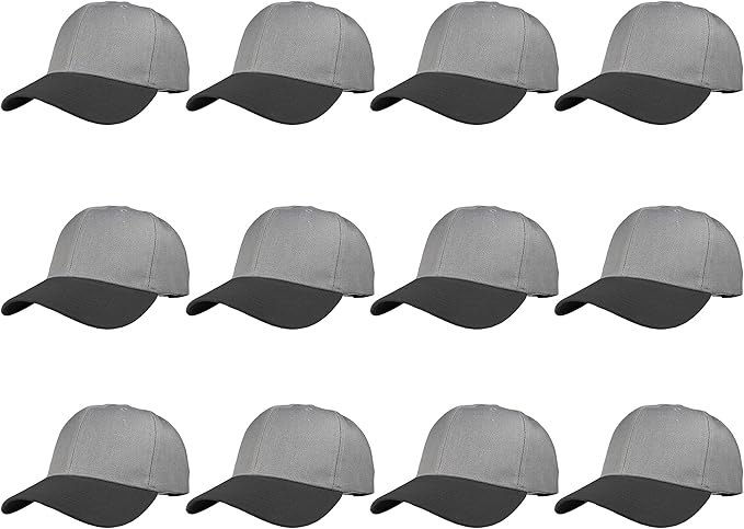 Gelante Plain Blank Baseball Caps Adjustable Back Strap Wholesale LOT 12 PC'S