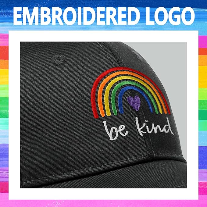 Gay Pride Rainbow Trucker Hat for Men and Women LGBT Embroidered Adjustable Washable LGBTQ Baseball Cap Gifts