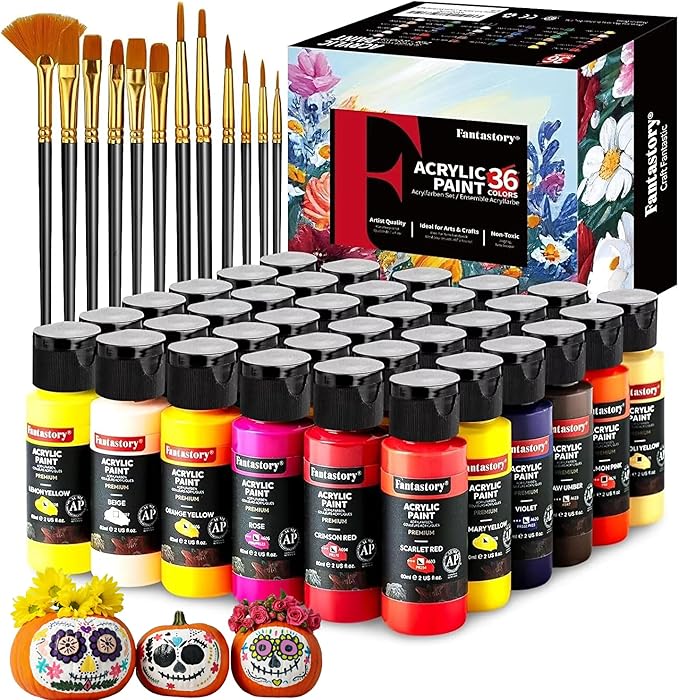 Fantastory Acrylic Paint Set 36 Classic Colors by Fantastory