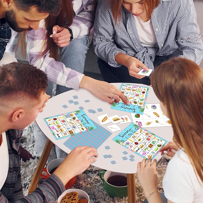 Summer Party Bingo Game Cards, Hawaiian Bingo Card - Image 5