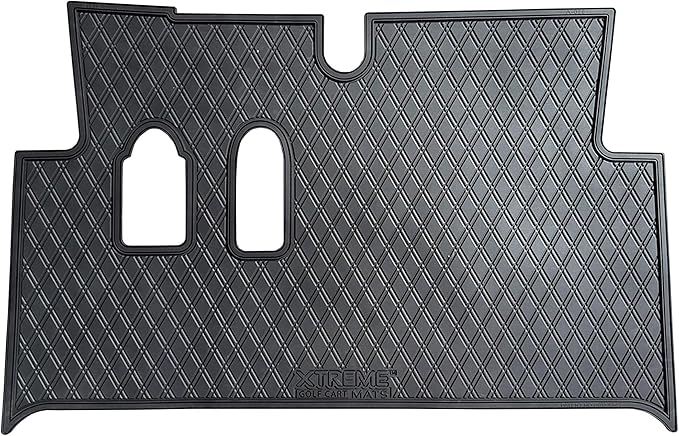 Xtreme MATS Rubber MadJax E Series Compatible Full Coverage FloorMat Floor Liner for Golf Carts (All Black)