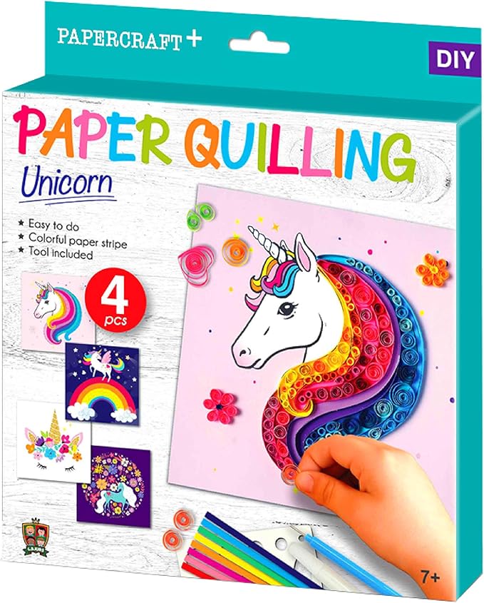 C.S. Kids DIY Paper Quilling Arts & Crafts Gifts – Unicorn| 3D Paper Quilling by CSKidsLtd