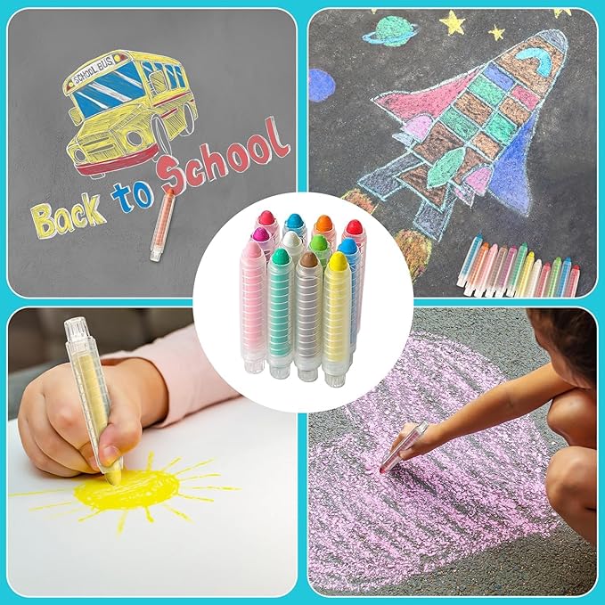 48 Pcs Dustless Chalk Colored twistable Chalk - Image 7