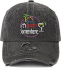 Jimmy Music Buffett Accessories Hats Its 5 Oclock Some Where Baseball Cap Mom Hat Pigment Black Womens Bucket