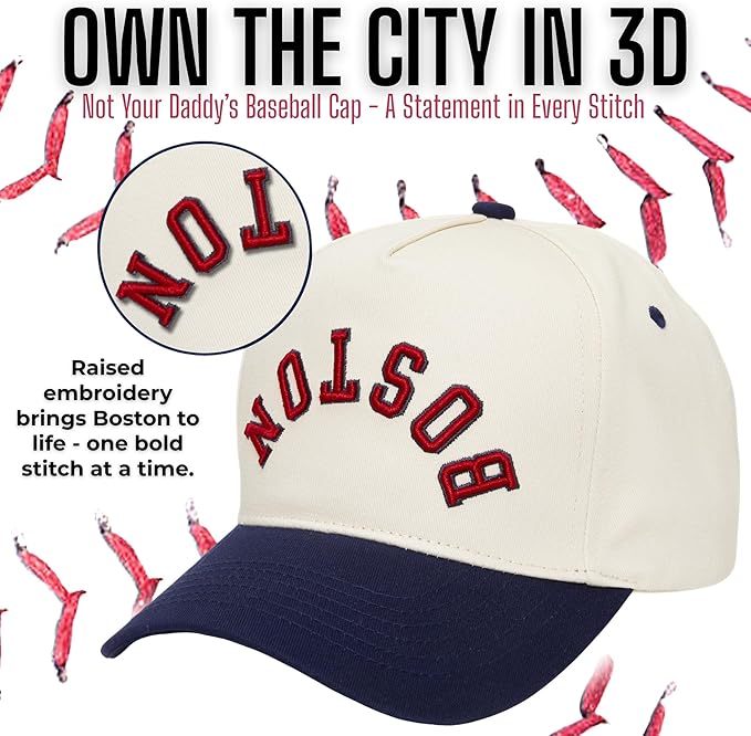 Funky Junque Upside Down City Trucker Hat for Men and Women – Unisex 3D Embroidered Gameday Baseball Cap, Retro Snapback Hats