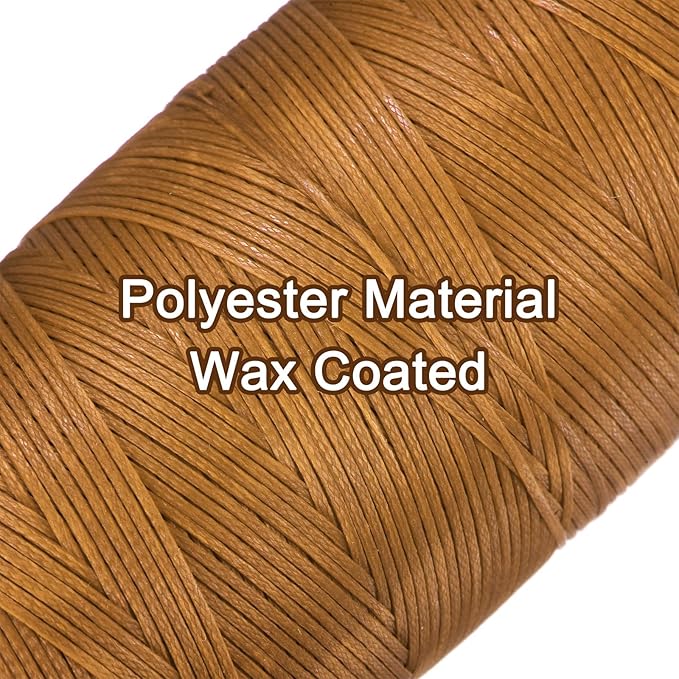 uxcell 150D 0.8mm Flat Waxed Thread 284 Yards Polyester Leather Sewing Waxed - Image 4