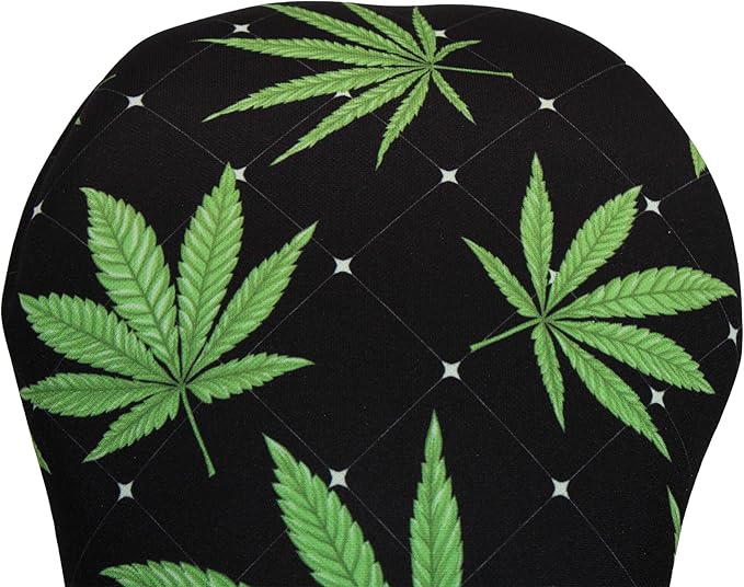 Black Marijuana Leaf | Golf Club Headcover | Driver Fairway Hybrid-Sold Separately | Handmade in USA by BeeJos