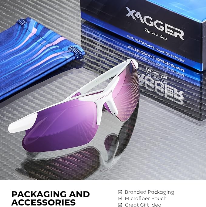 Xagger Kids Youth Polarized Sports Sunglasses for Boys Girls Baseball Softball Glasses TR90 Frame