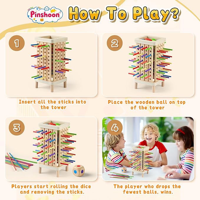 Montessori Game Wooden Board Game, Math Educational, Fine Motor Skill Toy - Image 4