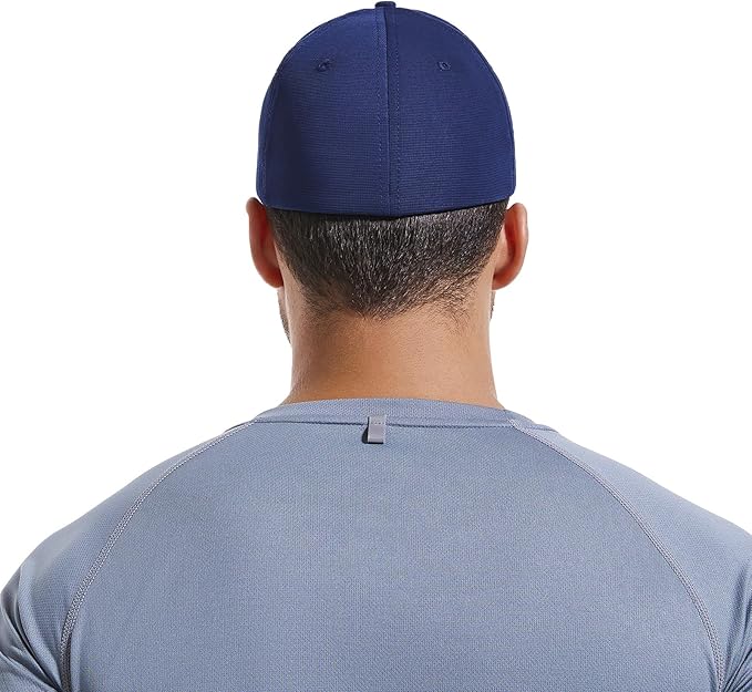 6 Panel Stretch Full Closed Baseball Caps Men's Blank Fitted Cap Curved Brim Elastic Closed Back Hat Q2426