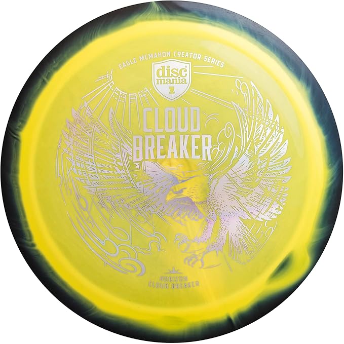Discmania Eagle McMahon Creator Series Horizon Cloud Breaker 173-176g – Eagle McMahon Cloudbreaker 2023 Disc Golf Distance Driver (Black/Yellow)